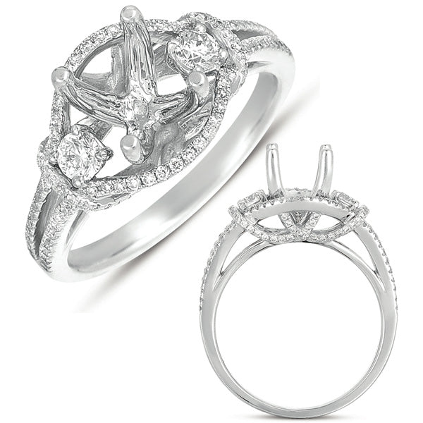 White Gold Engagement Ring - EN7403-2PL