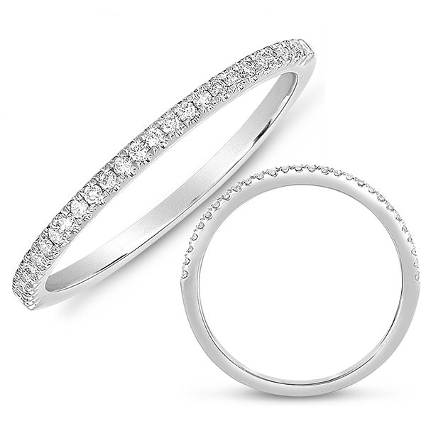 White Gold Wedding Band - EN7407-BWG