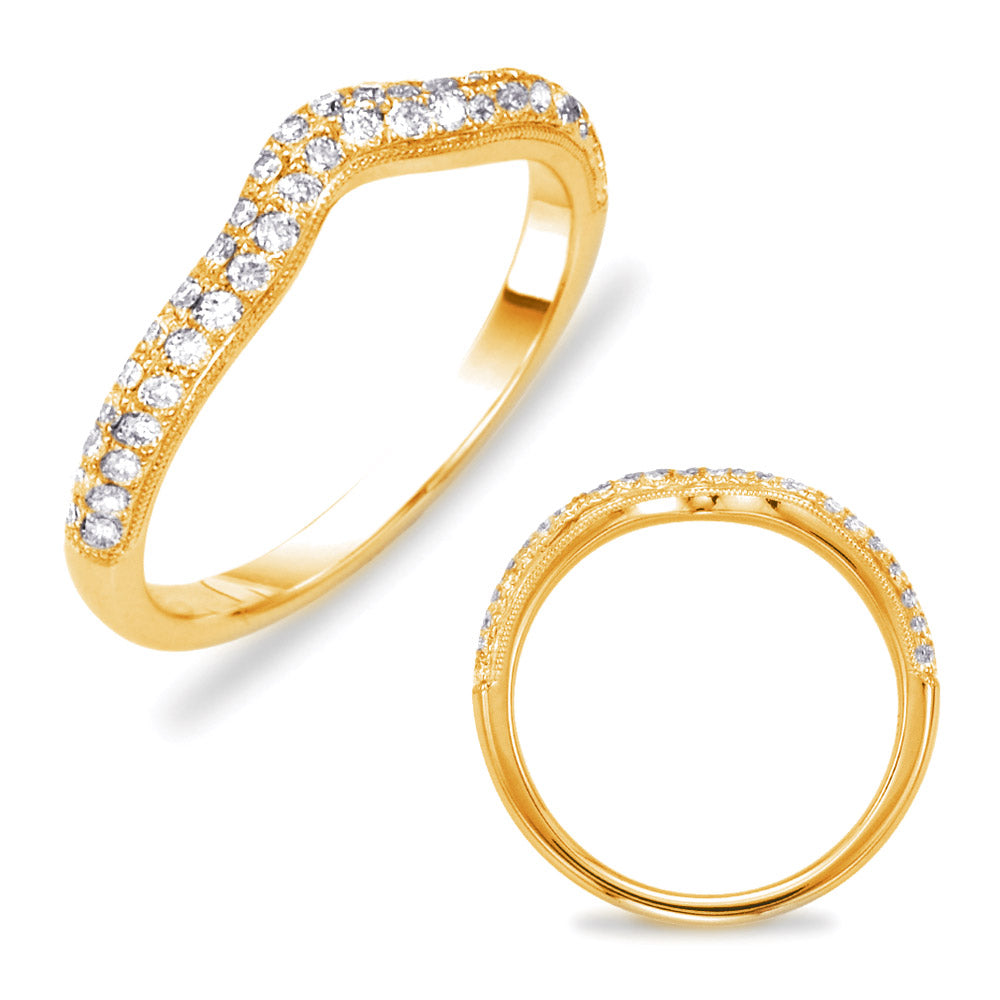 Yellow Gold Wedding Band - EN7410-BYG