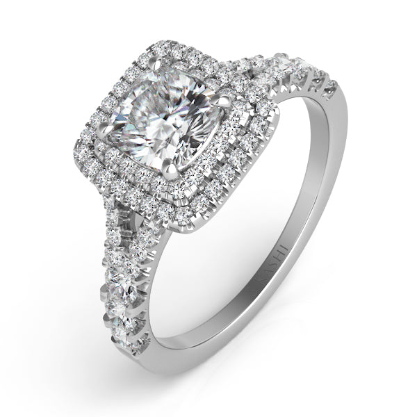 Platinum Pave Engagement Ring - EN7445-1PL