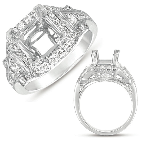 White Gold Halo Engagement Ring - EN7450-5.5MWG