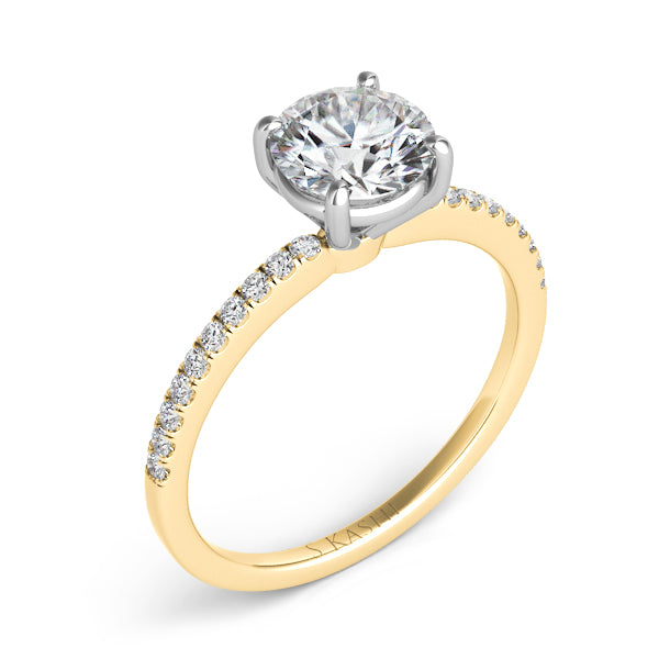 Yellow & White Gold Engagement Ring - EN7470-15YG