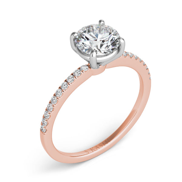 Rose & White Gold Engagement Ring - EN7470-1RG