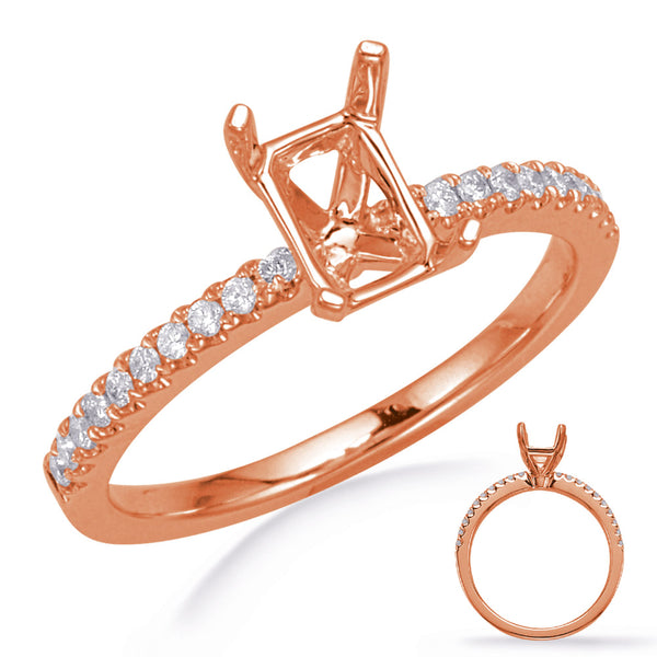 Rose & White Gold Engagement Ring - EN7470-5X3MECRG