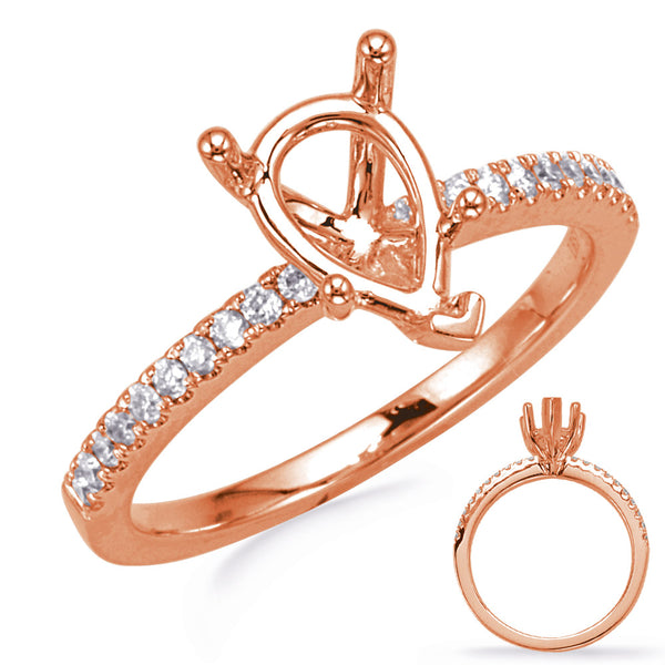 Rose & White Gold Engagement Ring - EN7470-6X4MPSRG