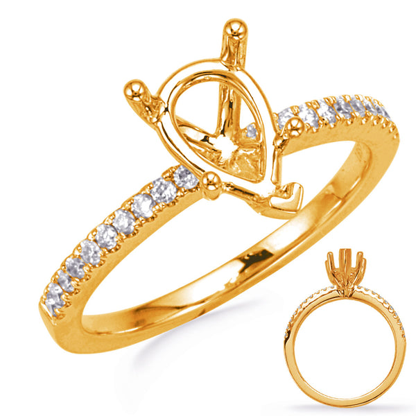 Yellow & White Gold Engagement Ring - EN7470-6X4MPSYG