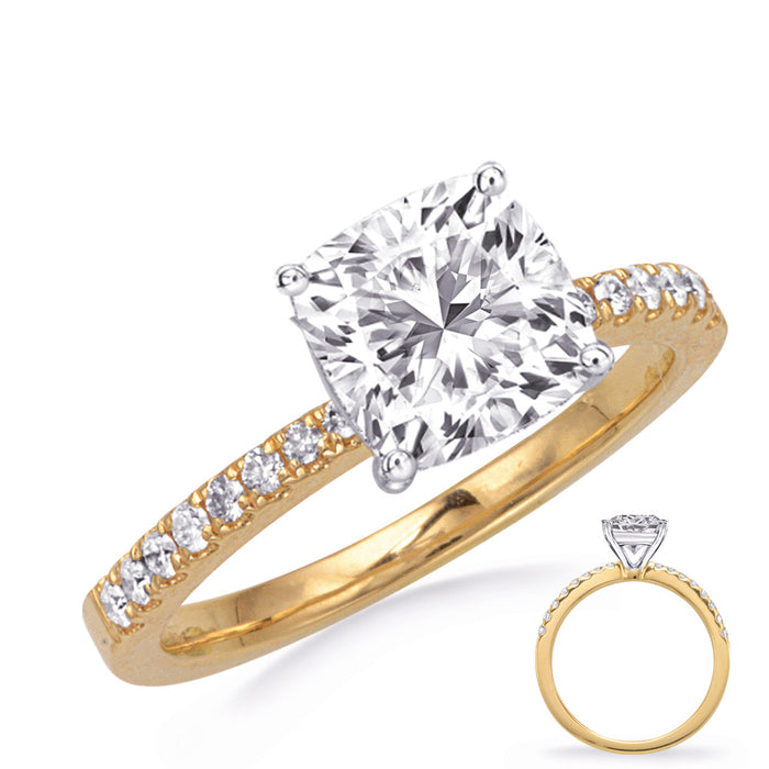 Yellow & White Gold Engagement Ring. - EN7470-7.0MCUYG