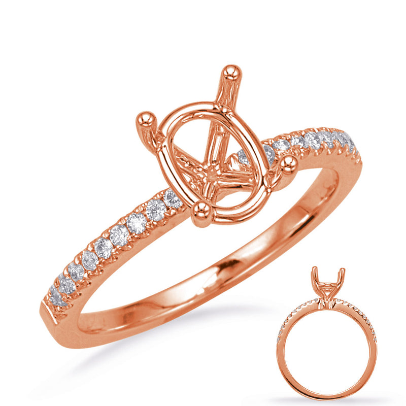 Rose & White Gold Engagement Ring - EN7470-7X5MOVRG