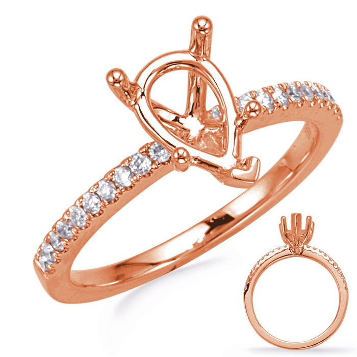 Rose & White Gold Engagement Ring - EN7470-8X5MPSRG