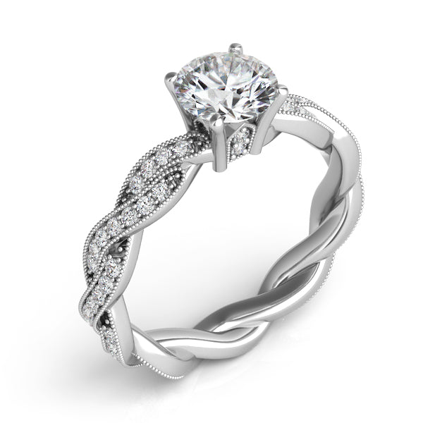 White Gold Engagement Ring - EN7472-1WG