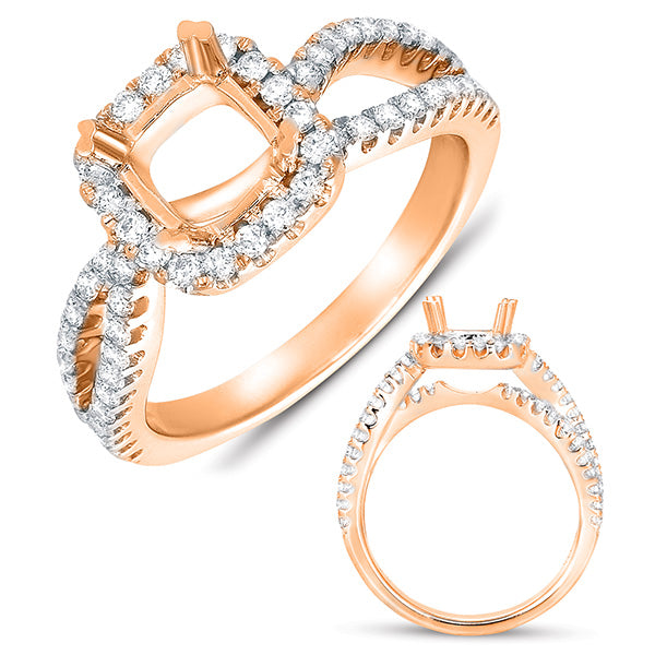 Rose Gold Halo Ring - EN7502-6MRG