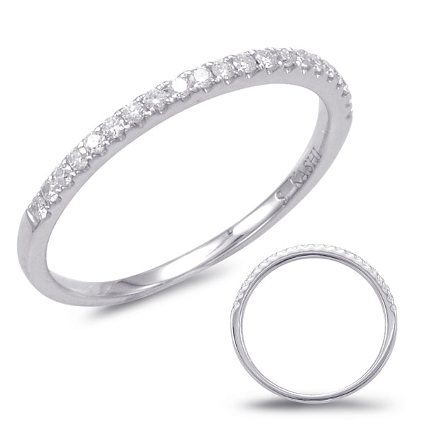 White Gold Wedding Band - EN7527-BWG