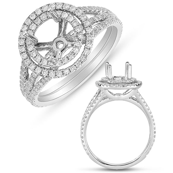 White Gold Halo Ring - EN7529-5.5MWG