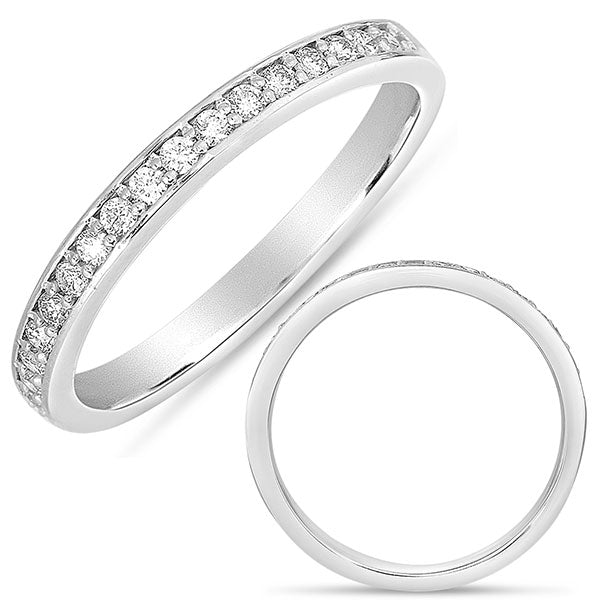 White Gold Wedding Band - EN7535-BWG