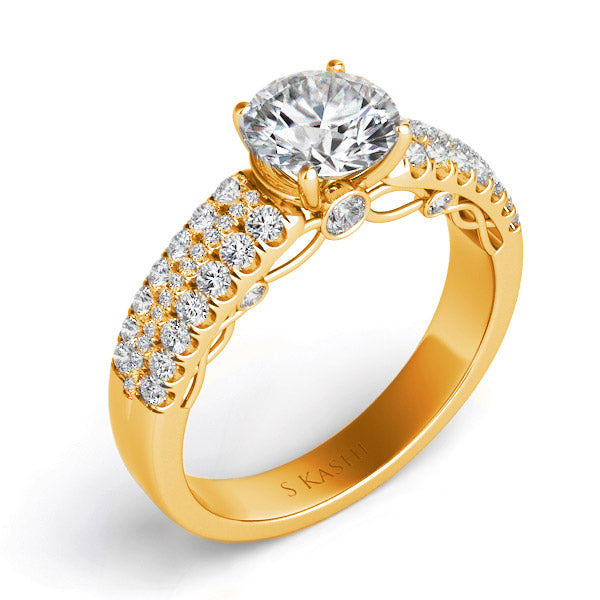 Yellow Gold Engagement Ring - EN7547-50YG