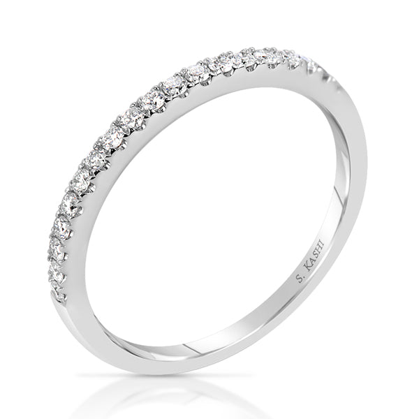 White Gold Wedding Band - EN7547-BWG