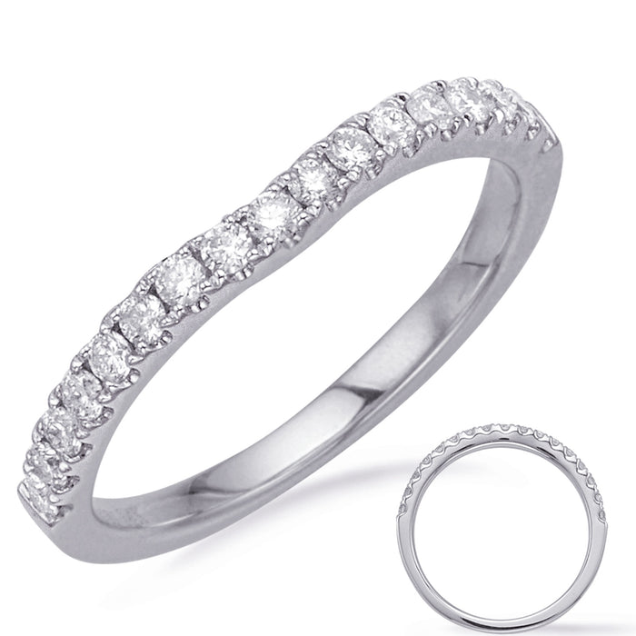 White Gold Wedding Band - EN7550-BWG