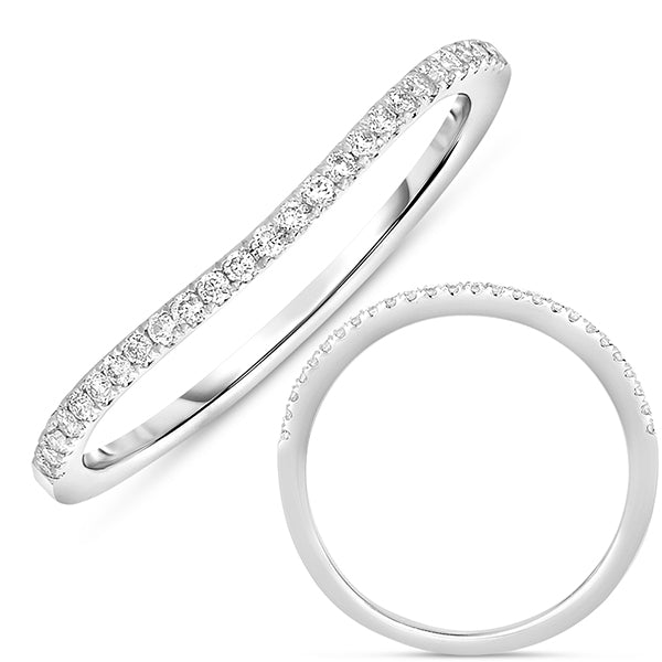 White Gold Wedding Band - EN7553-BWG