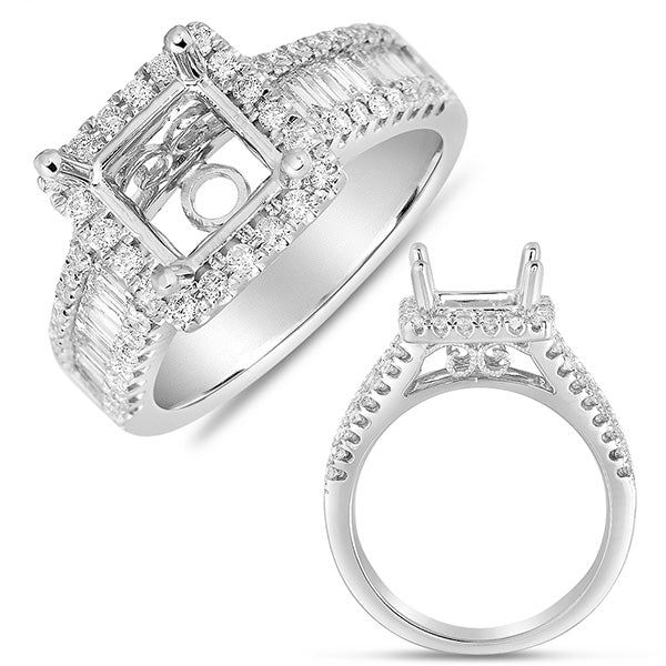 Platinum Pave Halo Ring - EN7562-1PL