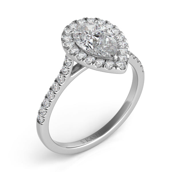 Platinum Engagement Ring - EN7569-10X7MPL