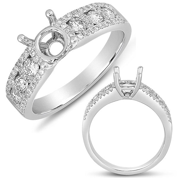 White Gold Engagement Ring - EN7570-1WG