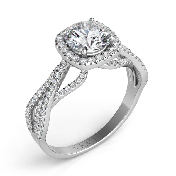 White Gold Engagement Ring - EN7577-1WG