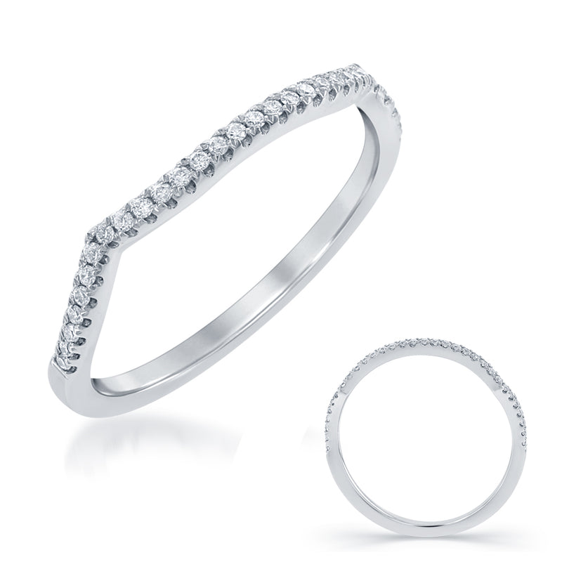 White Gold Wedding Band - EN7577-BWG