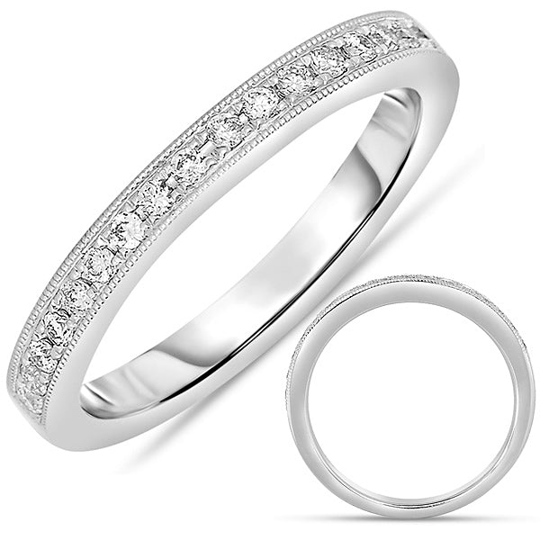 White Gold Wedding Band - EN7586-BWG