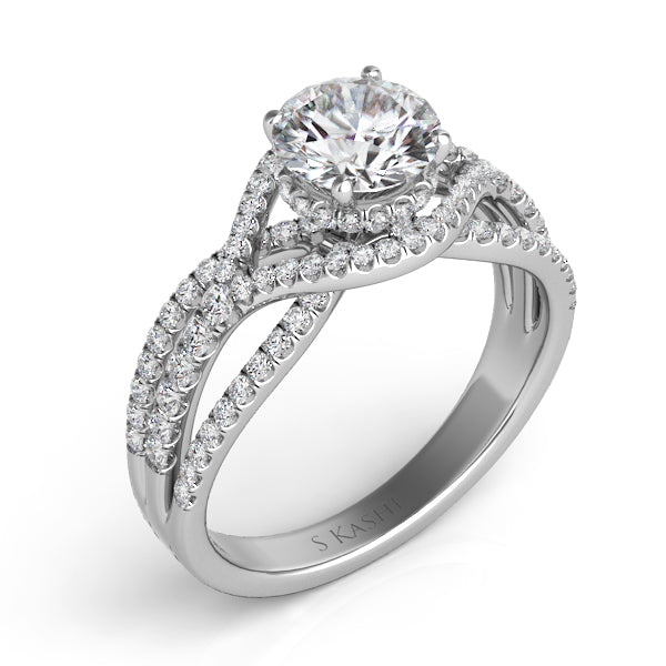 White Gold Engagement Ring - EN7592-1RDWG