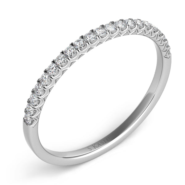 White Gold Wedding Band - EN7593-BWG