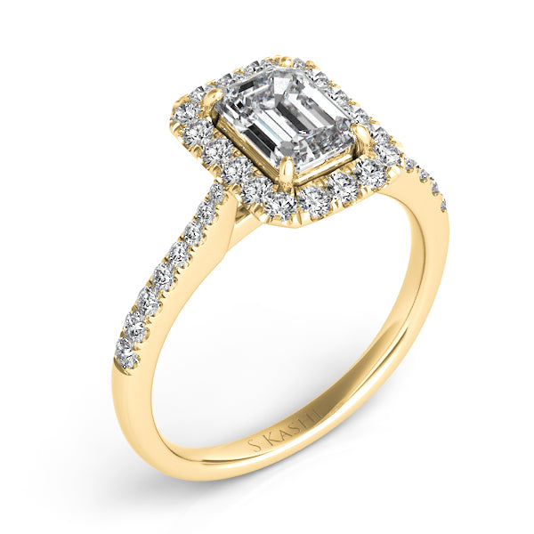 Yellow Gold Engagement Ring - EN7597-5X3MYG