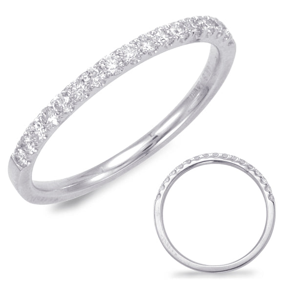 White Gold Wedding Band - EN7597-B7X5MWG