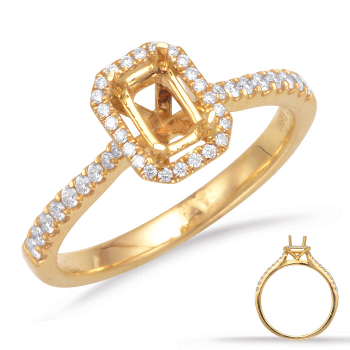 Yellow Gold Engagement Ring - EN7598-6X4MYG