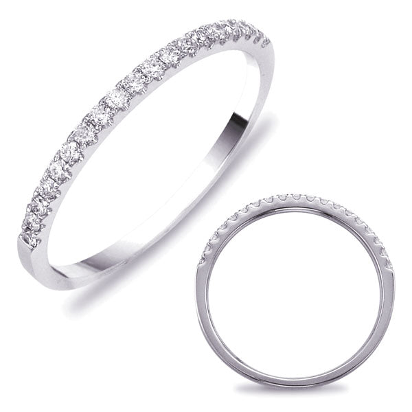 White Gold Wedding Band - EN7598-B8X6MWG