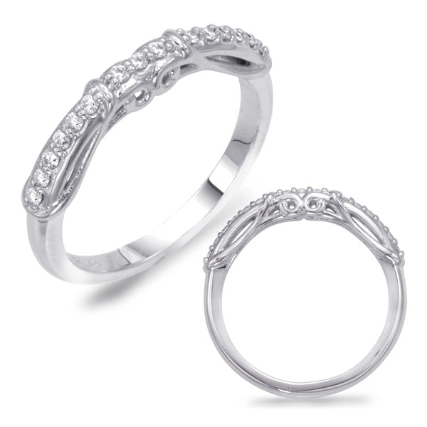 White Gold Wedding Band - EN7606-BWG