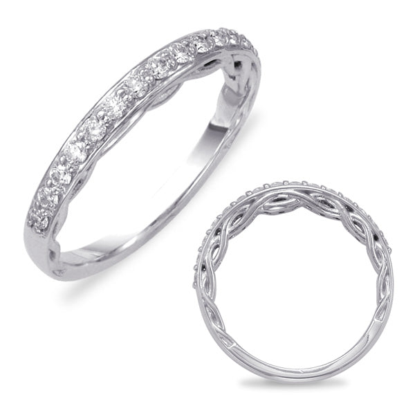 White Gold Wedding Band - EN7610-BWG