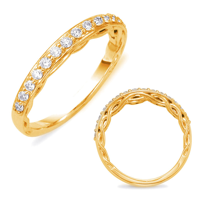 Yellow Gold Wedding Band - EN7610-BYG