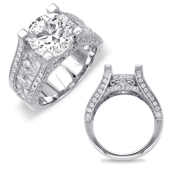 White Gold Engagement Ring - EN7613-3WG