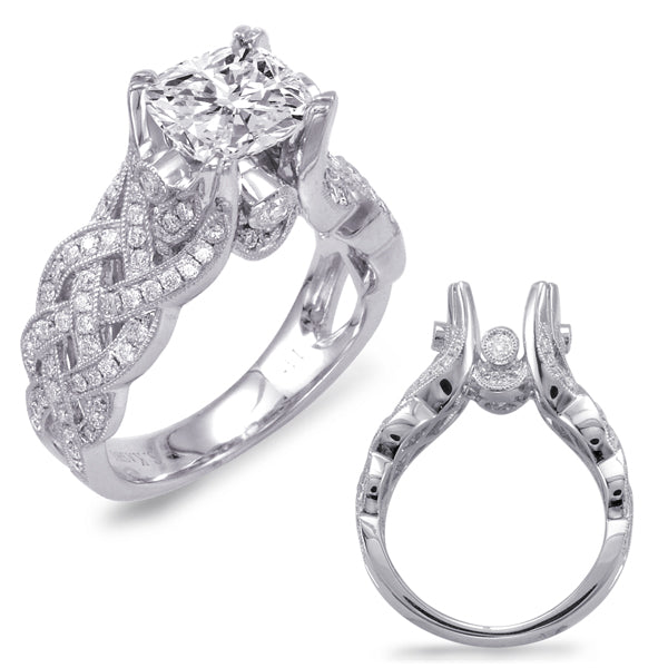 White Gold Engagement Ring - EN7627-15WG