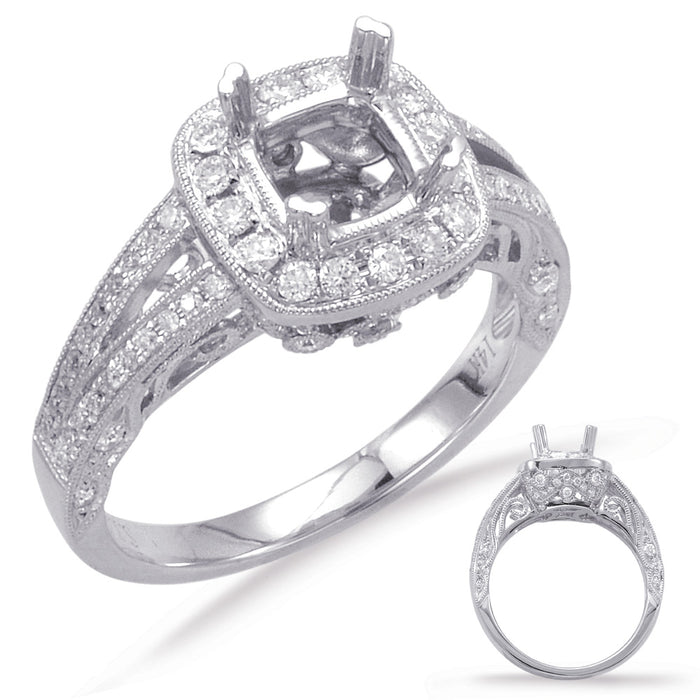 White Gold Engagement Ring - EN7629-1WG