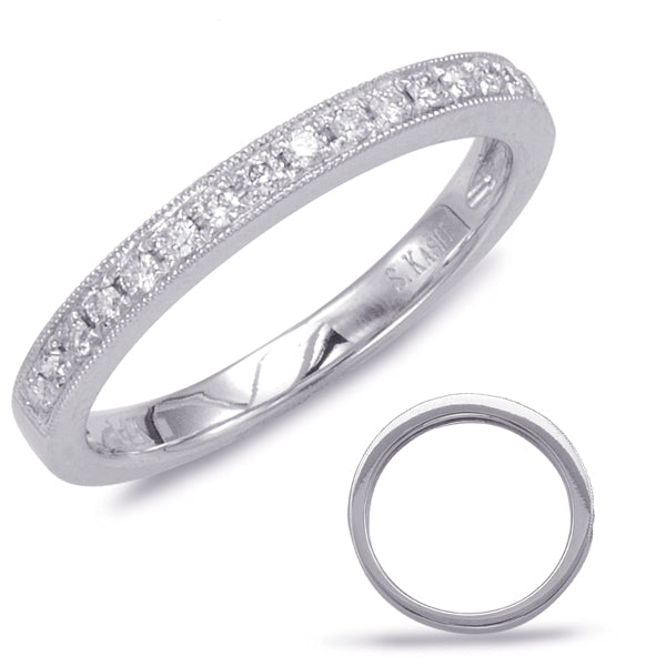 White Gold  Wedding Band - EN7630-BWG