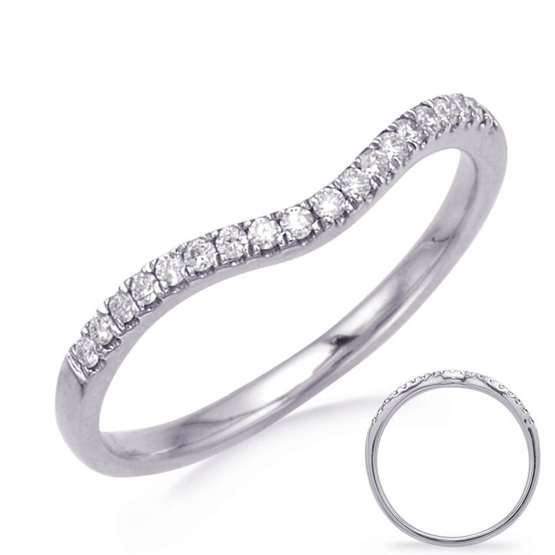 White Gold Wedding Band - EN7634-BWG