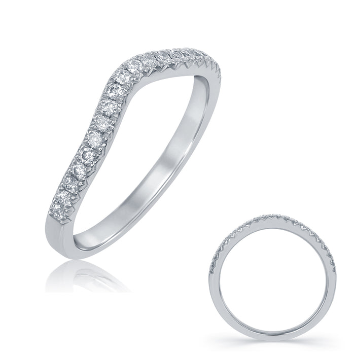 White Gold Wedding Band - EN7643-BWG