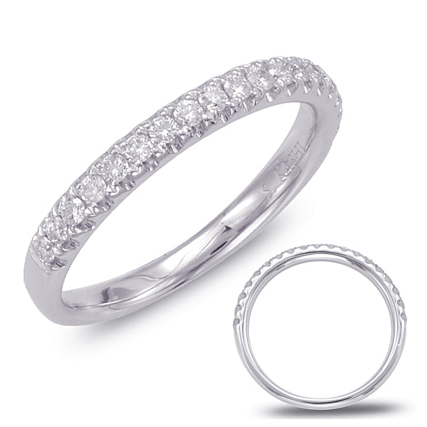 White Gold Wedding Band - EN7644-BWG