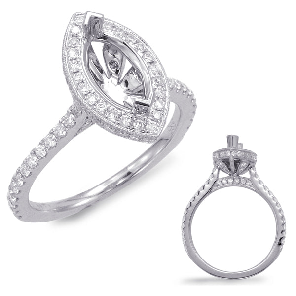 Platinum Engagement Ring - EN7645-10X5MPL