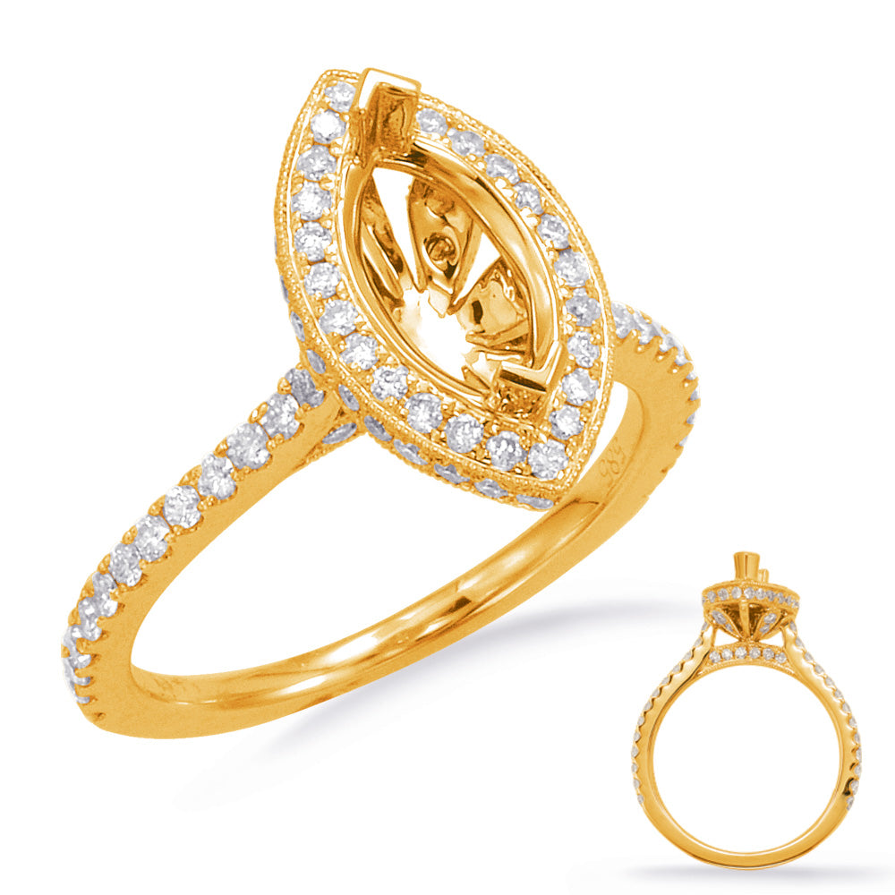 Yellow Gold Engagement Ring - EN7645-10X5MYG