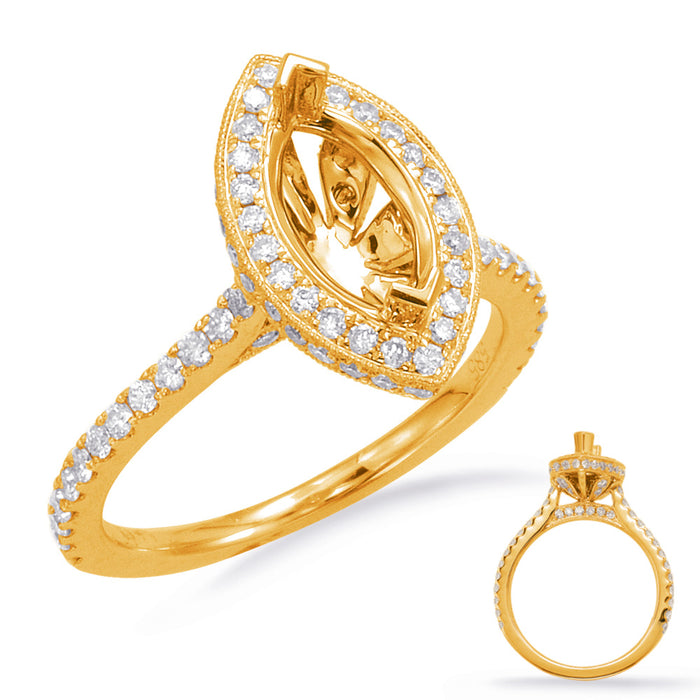 Yellow Gold Engagement Ring - EN7645-10X5MYG