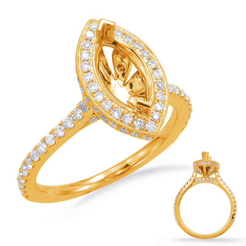 Yellow Gold Engagement Ring - EN7645-8X4MYG