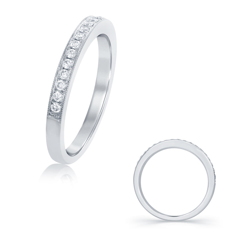 White Gold  Wedding Band - EN7646-BWG