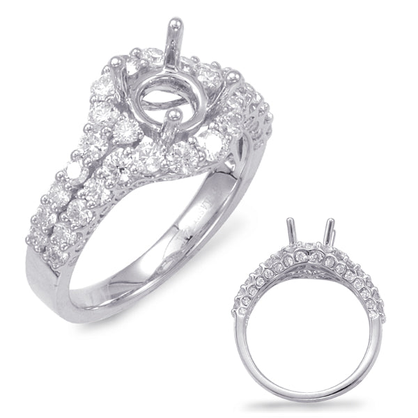 Platinum Halo Engagement Ring - EN7665-PL